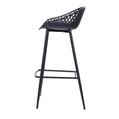  Barstoel WEBBING Zwart