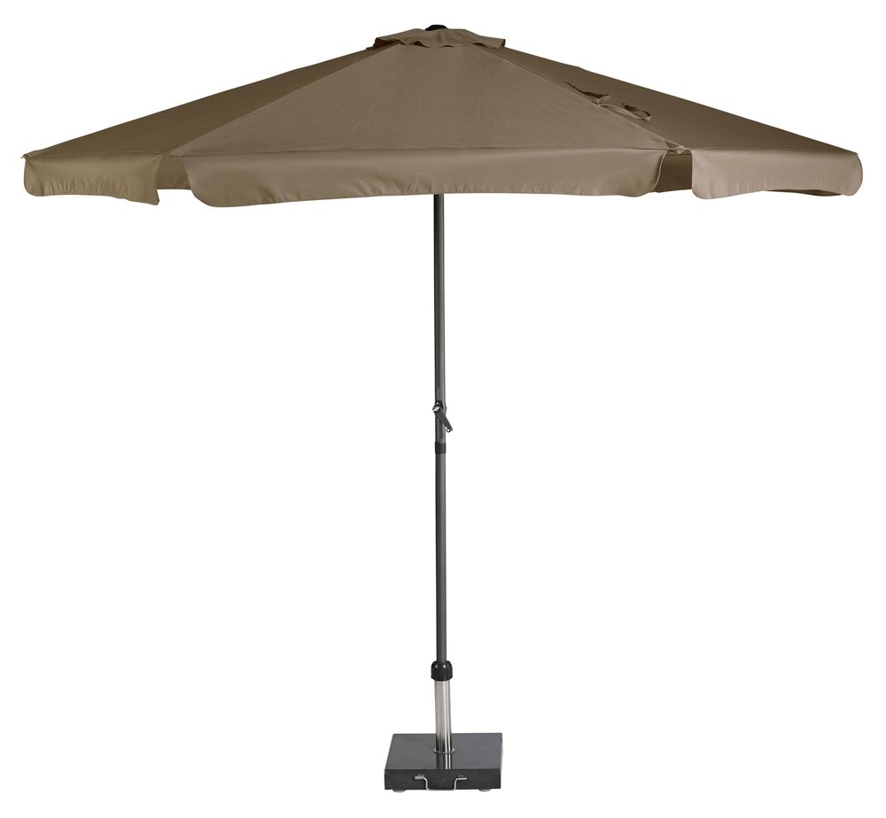 Platinum Middenstokparasol Antigua Volant Ø 300 Cm Taupe