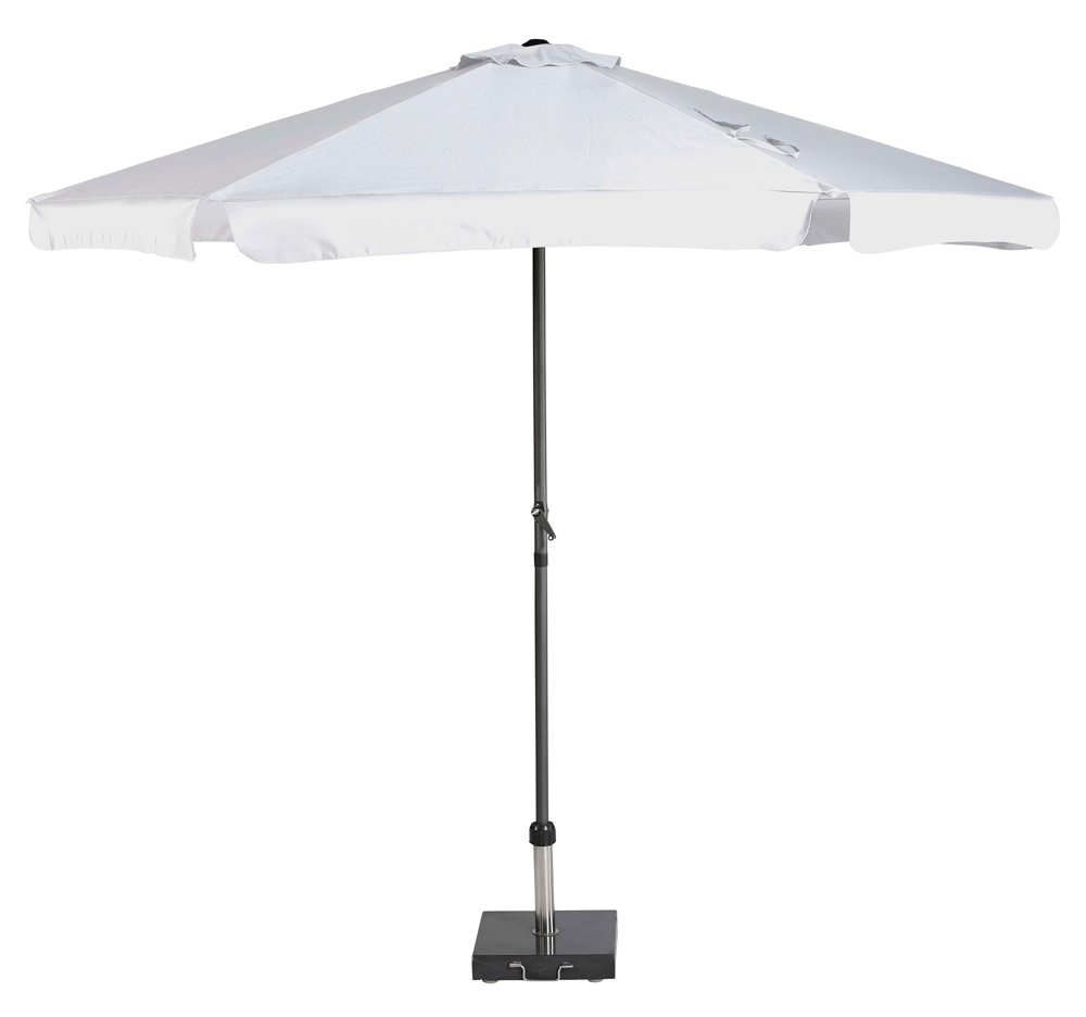  Platinum Middenstokparasol Antigua Volant Ø 300 Cm Wit