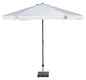  Platinum Middenstokparasol Antigua Volant Ø 300 Cm Wit