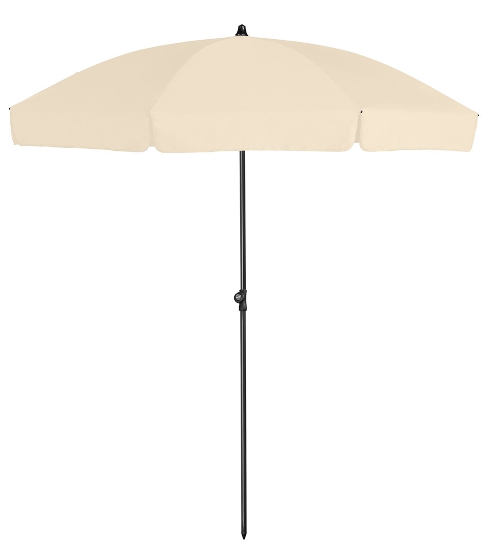  Platinum Middenstokparasol Aruba Volant Ø 200 Cm Ecru