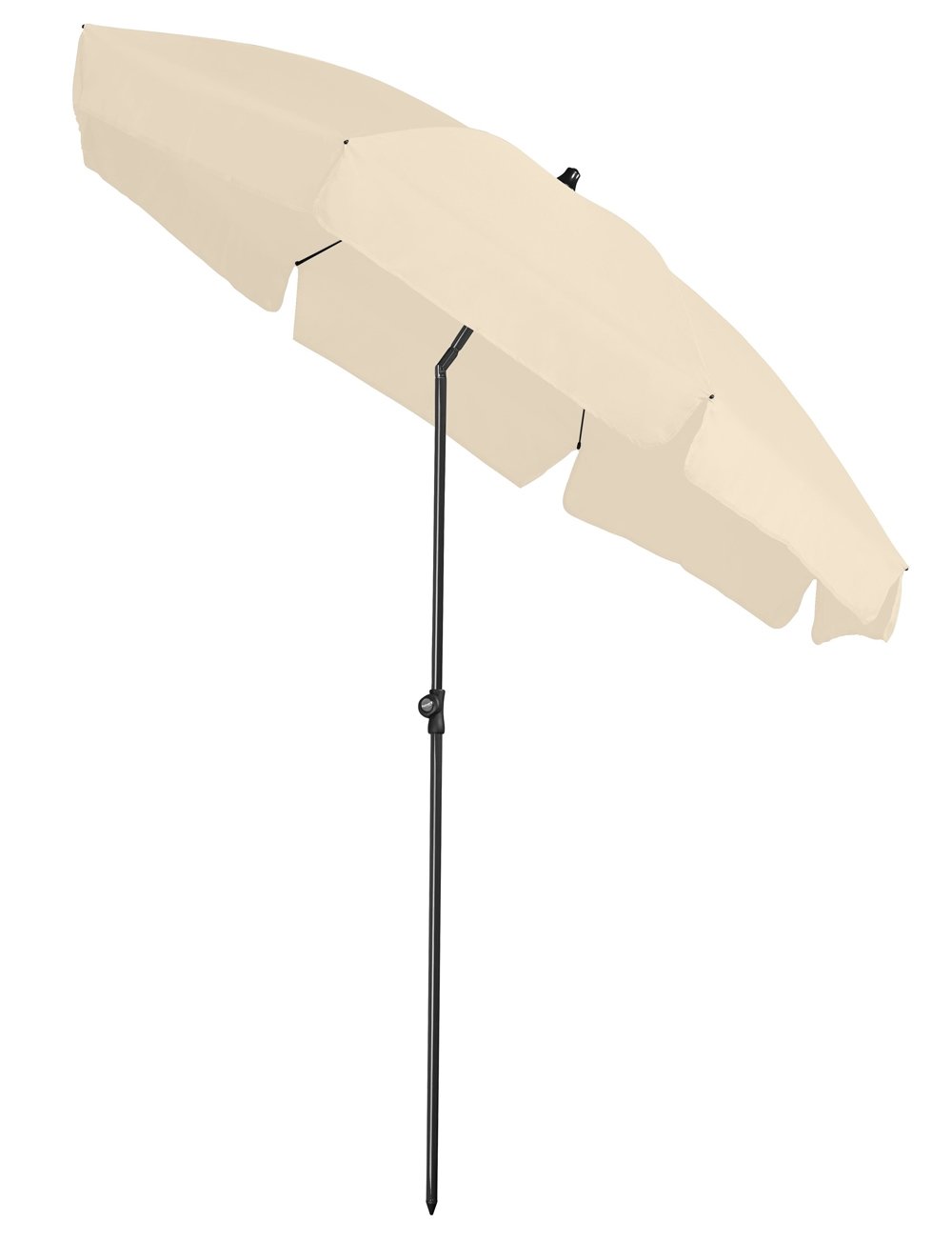  Platinum Middenstokparasol Aruba Volant Ø 200 Cm Ecru
