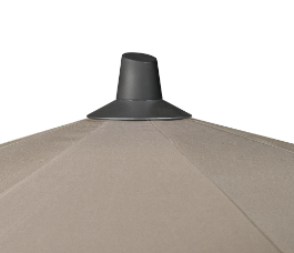  Platinum Stokparasol Riva Teak Look Ø 300 Cm Antraciet