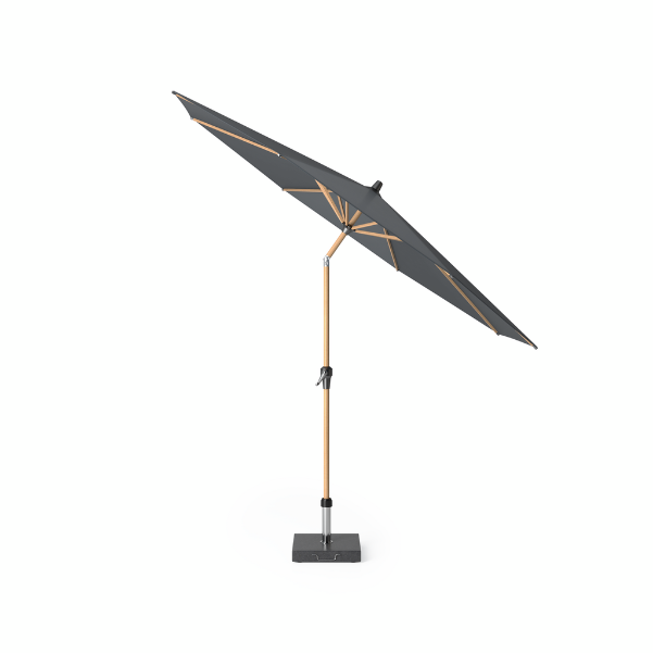 Platinum Stokparasol Riva Teak Look Ø 300 Cm Antraciet