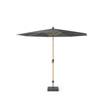  Platinum Stokparasol Riva Teak Look Ø 300 Cm Antraciet