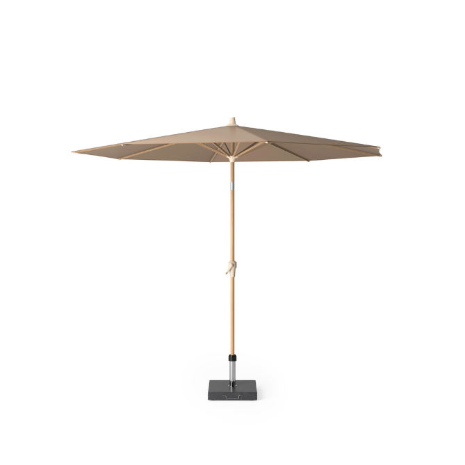  Platinum Stokparasol Riva Teak Look Ø 300 Cm Taupe