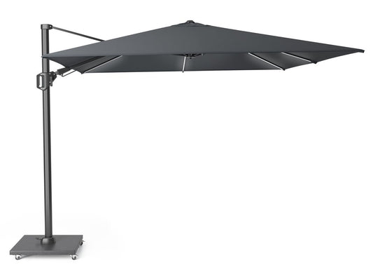  Platinum Zweefparasol Challenger T² Glow 300 X 300 Cm Antraciet