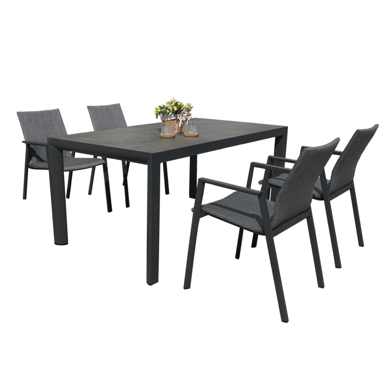 Royal Seasons ALORA Dining Set Met 4 Stoelen