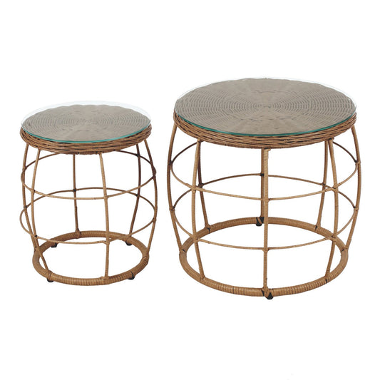  Royal Seasons COCOON Bijzettafel Natural - Set Van 2