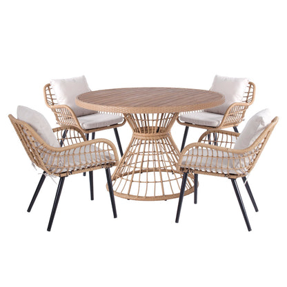  Royal Seasons COCOON Dining Set 4p Naturel