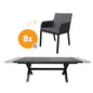  Royal Seasons RONDA Uitschuifbare Dining Set Met 8 Stoelen