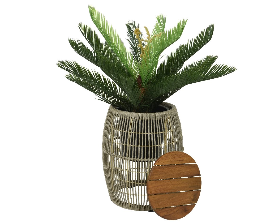  Seville Bijzet Tuintafel Beige - Ø 40 X H 49 Cm