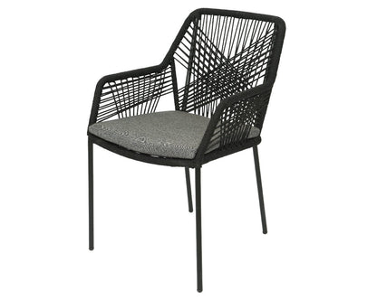  Seville Tuinstoel Zwart - 63 X 57 X 85 Cm