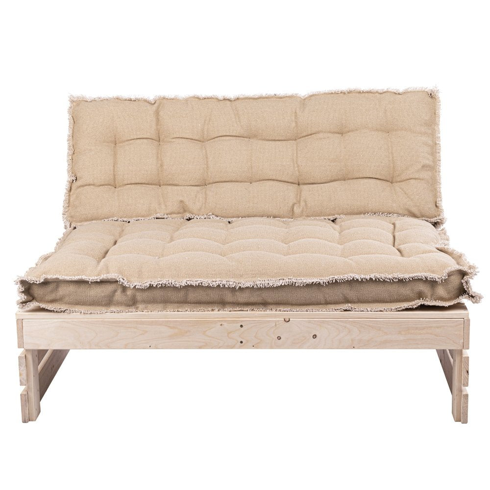  Palletkussen RAFFELED Natural - 120 X 80 X 8 Cm